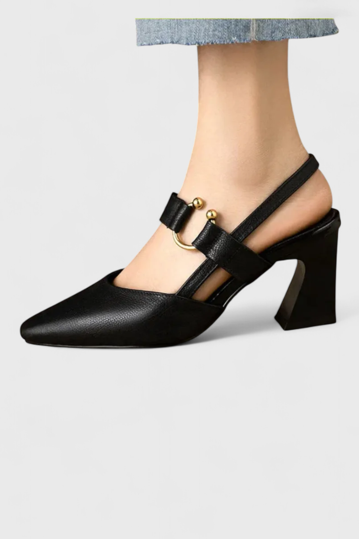 SLINGBACK ČEVLJI S SKULPTURALNO PETO