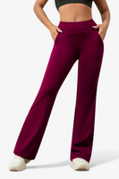 ATHLEISURE HLAČE Z VISOKIM PASOM IN RAVNIM KROJEM NOG</s>