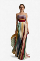 DOLGA PLISIRANA OBLEKA BREZ NARAMNIC