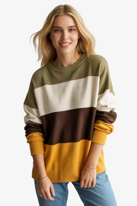 MEHKA PULOVERJANA JOPICA S ŠIROKIMI ČRTAMI